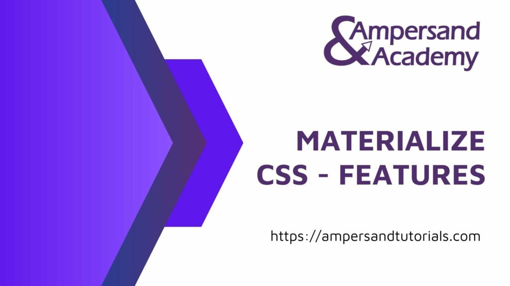 Materialize CSS - Features