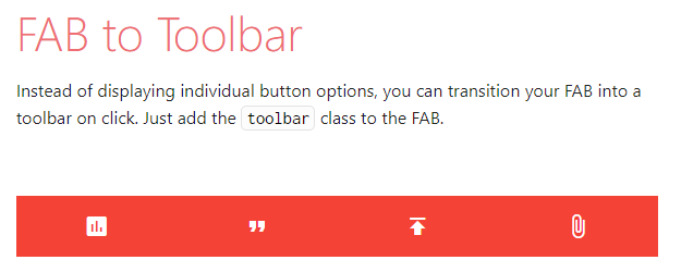 Implement Fab to Toolbar
