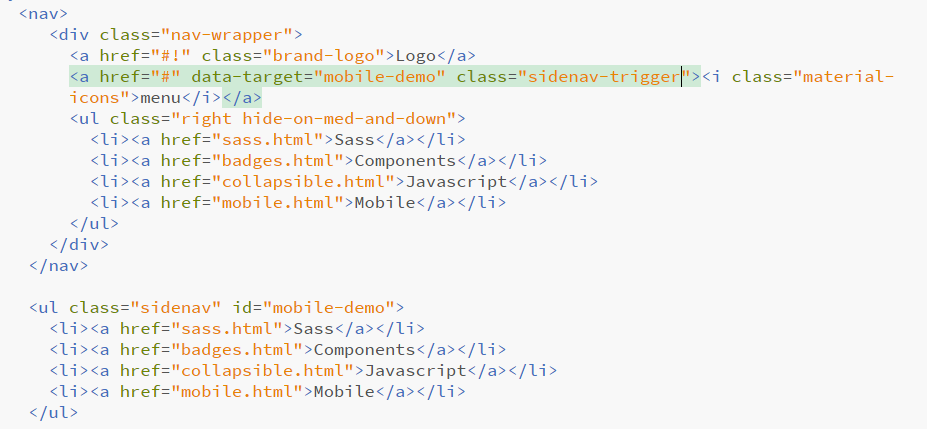 How to open SideNav on the right in Materialize CSS