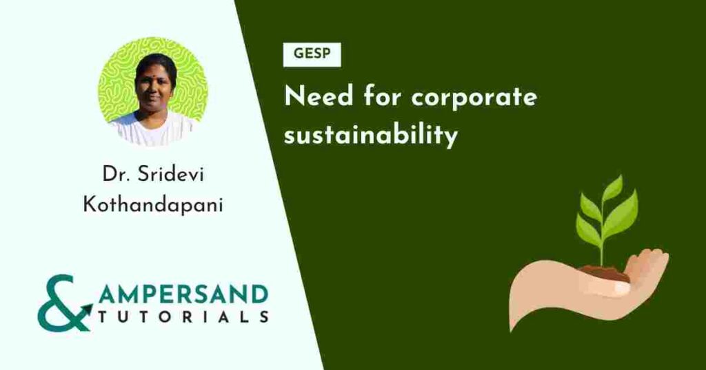 Need for Corporate Sustainability