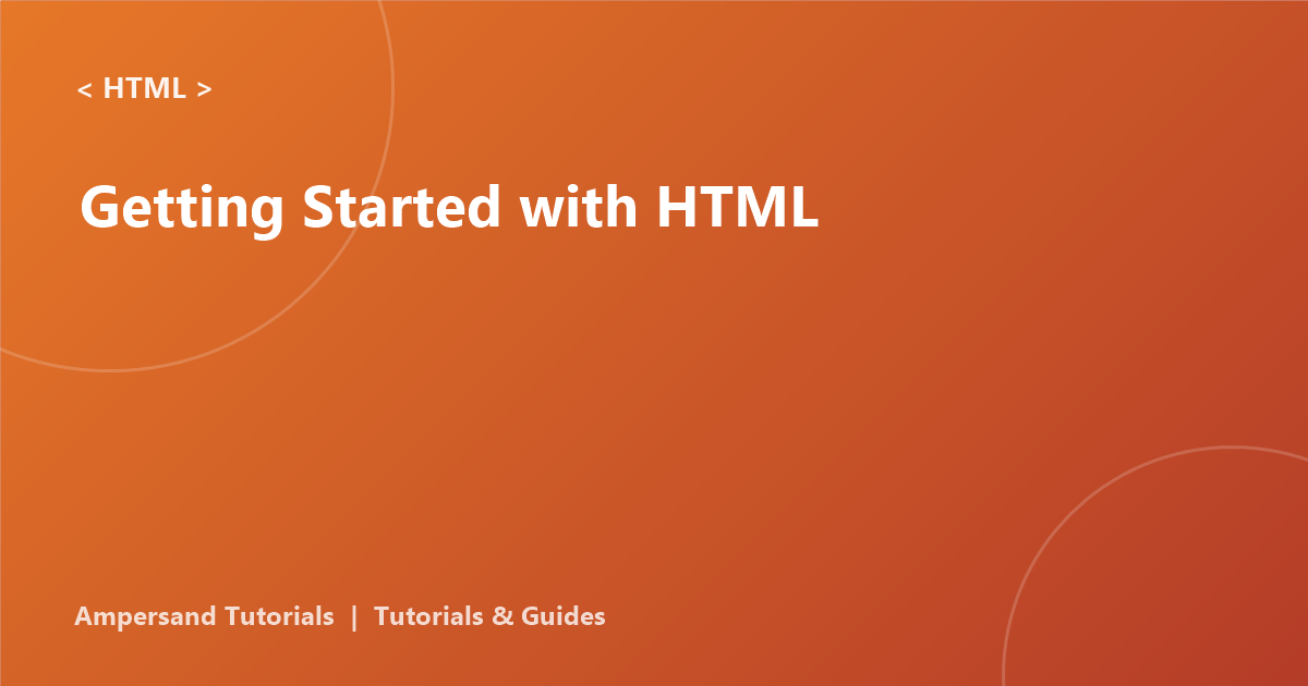 getting started html