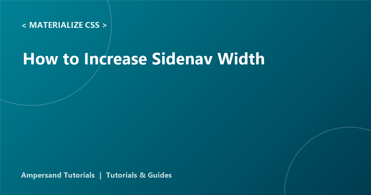 sidenav width materialize