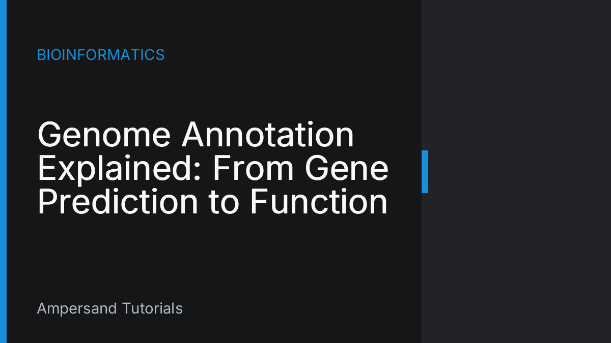 Genome Annotation Explained: From Gene Prediction to Function