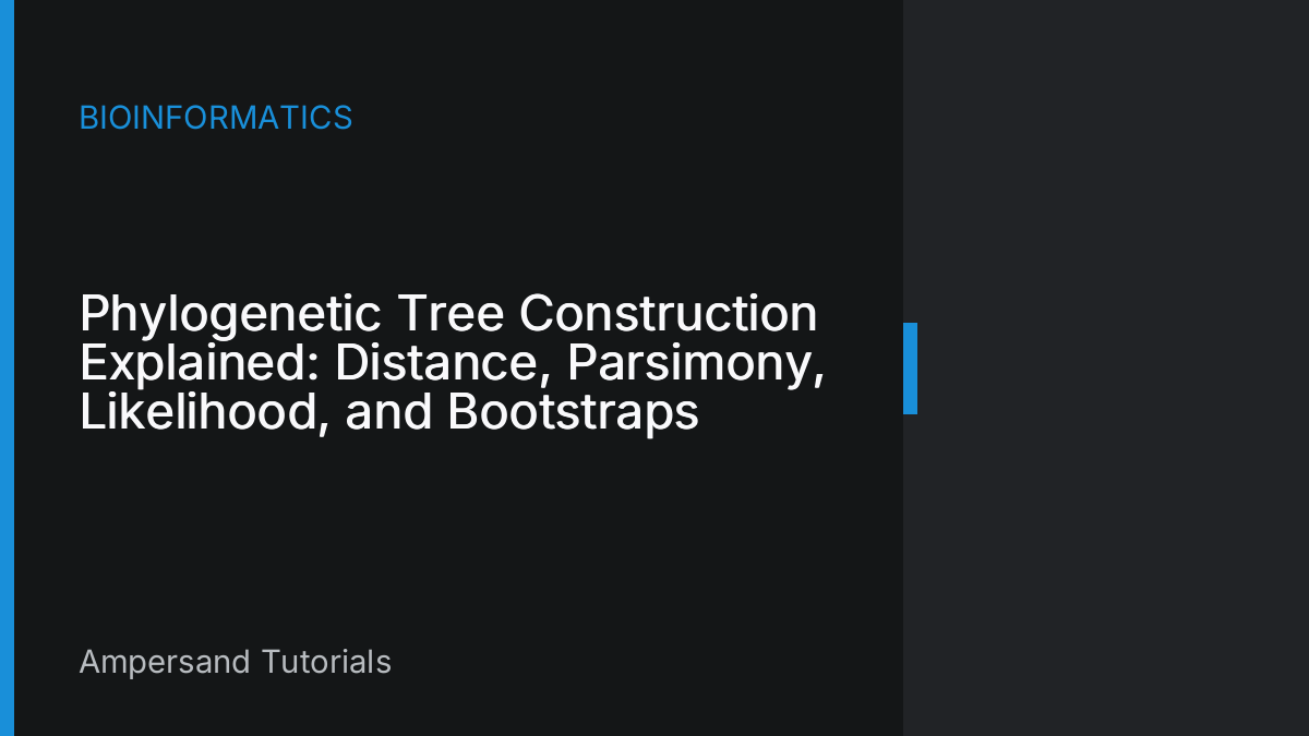 Phylogenetic Tree Construction Explained: Distance, Parsimony, Likelihood, and Bootstraps