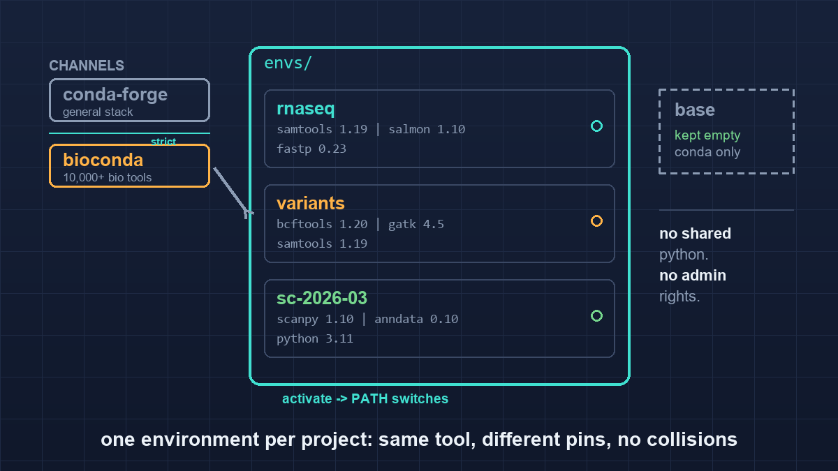 Conda for Bioinformatics: Installing Tools Without Breaking Your Machine